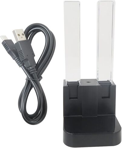 استبدال Nintend Switch Joy-Con Controller Charging Dock مع مؤشرات LED ، فئة وحدة تحكم محطة 4-in-1 ، تم تحديثها بواسطة Talabide in Saudi Arabia