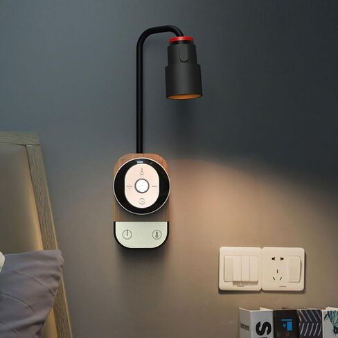 LED Reading lamp Wall Indoor Rechargeable Reading Light with Touch Switch and Remote Controls Wall Light Dimmable 5 Colours and Brightness Rotatable gooseneck lamp with Timer Function,White in Saudi Arabia