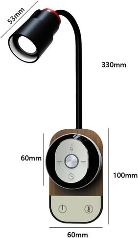 LED Reading lamp Wall Indoor Rechargeable Reading Light with Touch Switch and Remote Controls Wall Light Dimmable 5 Colours and Brightness Rotatable gooseneck lamp with Timer Function,White in Saudi Arabia