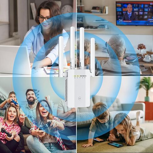 2025 WIFI Extender Signal Booster - Trepeater Long Range WiFi ، تغطية 9،800 قدم مربع ، وإعداد سهل مع ميناء Ethernet ، يعمل مع جميع أجهزة التوجيه in Kuwait