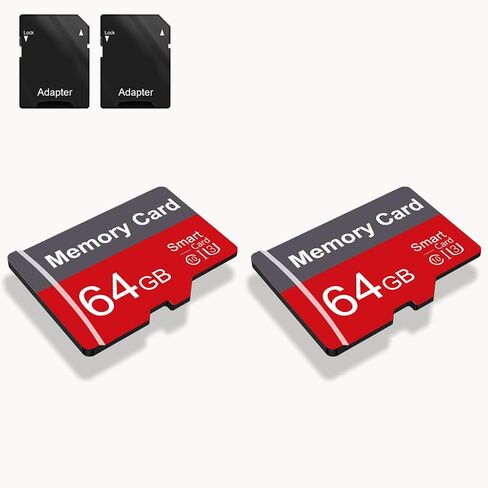 2 Pack Memory Card 16GB with Adapter, High Speed TF Card, UHS-I C10 A1 Memory TF Card for Tablet/Mobile Phone/Camera/Car Audio/Game Console (16, GB) in Saudi Arabia