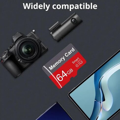 2 Pack Memory Card 16GB with Adapter, High Speed TF Card, UHS-I C10 A1 Memory TF Card for Tablet/Mobile Phone/Camera/Car Audio/Game Console (16, GB) in Saudi Arabia