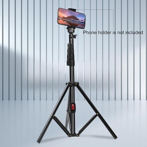 Portable Stand Extendable Phone Tripod Stand Professional Travel Cell Phone Phone Tripod with Remote and Holder, Sturdy & Stable Height Adjustable Multi-Angle in Saudi Arabia