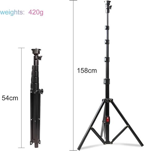 Portable Stand Extendable Phone Tripod Stand Professional Travel Cell Phone Phone Tripod with Remote and Holder, Sturdy & Stable Height Adjustable Multi-Angle in Saudi Arabia