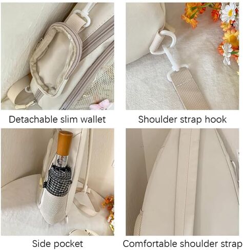 Oxford Ita Bag Kawaii Pin Display Chest Pack for Mens Womens, Single Shoulder Crossbody Sling Bag with Insert Board, Sport Backpack Hiking Travel Daypack in Saudi Arabia