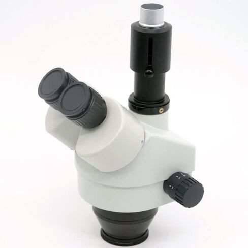 Microscope Kit Simul Focal Microscope 3.5X-45X Trinocular Zoom Stereo Microscopio Head with Big C-Mount Microscope Lens Adapters(3.5X-45X 0.5X,Simul Focal) in Saudi Arabia