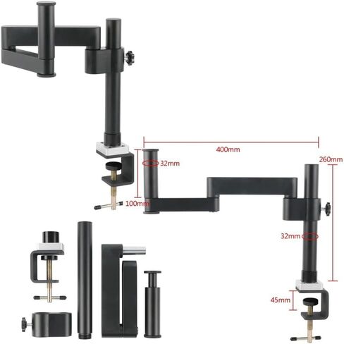 Microscope Kit 3.5X-100X 200X Simul Focul Parfocal Stereo Trinocular Microscope Objective Lens 4K HDMI Type C Set Microscope Lens Adapters in Saudi Arabia