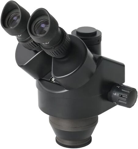 Microscope Kit 3.5X 7X-45X 90X Continuous Zoom Simul Focal Trinocular Stereo Microscope Holder Stand 56 LED Light for Phone Soldering Repair Microscope Lens Adapters(Black) in Saudi Arabia