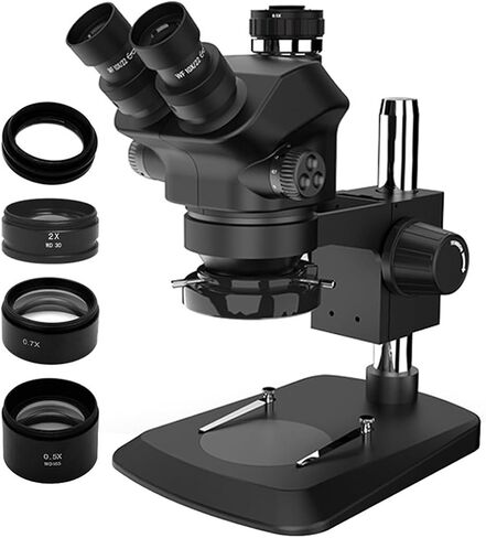 Microscope Kit 7-50X 100X 7050 Industrial Optical Lab Zoom Trinocular Stereo Microscope Simul-Focal for PCB Repair Welding Microscope Lens Adapters in Saudi Arabia