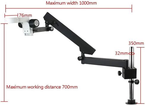 Microscope Kit 3.5X-90X 180X Simul Focal Trinocular Stereo Microscope with Rotate Arm Articulating Pillar Stand with 48MP 4K Camera Set Microscope Lens Adapters in Saudi Arabia
