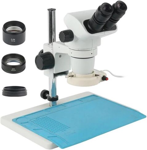 مجموعة مجهر 3.35x 6.7x-45x 90x Zoom Zoom المستمر المجهر المجهر المجهر WF10x/22mm قابلة للتعديل-3.35-90X (0.5x 1x 2x) محولات العدسة المجهر in Saudi Arabia
