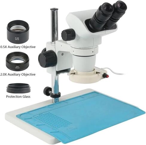 مجموعة مجهر 3.35x 6.7x-45x 90x Zoom Zoom المستمر المجهر المجهر المجهر WF10x/22mm قابلة للتعديل-3.35-90X (0.5x 1x 2x) محولات العدسة المجهر in Saudi Arabia