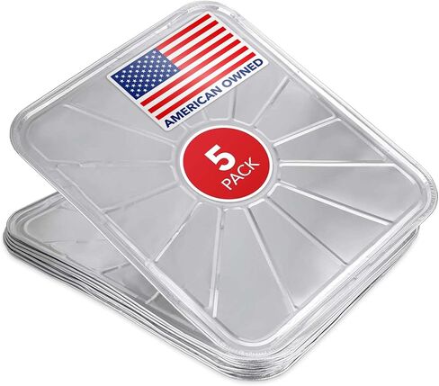 Disposable Foil Oven Liners (5 Pack) Aluminum Foil Oven Liners for Bottom of Electric Oven & Gas Oven, Reusable Oven Drip Pan Tray for Cooking & Baking, Disposable Baking Mats - Stock Your Home in Kuwait