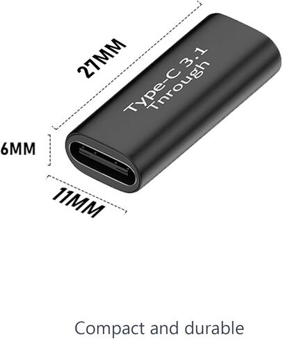 USB C أنثى إلى محول الإناث 2pcs ، PD 100W و 10 جيجابت في الثانية موصل أنثى مزدوجة مع فيديو 4K/8K للهاتف ، iPad ، Thunderbolt 4/3 ، MacBook Pro/Air ، USB-C Hub & More type C أجهزة C in Saudi Arabia