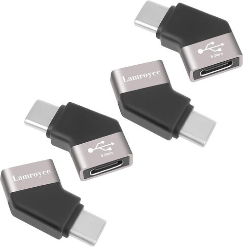 USB Type C 3.1 Extension Adapter 2Pack ، 45 درجة زاوية USB C الذكور إلى موصل الموسع الإناث يدعم الشحن ونقل البيانات عالية السرعة 5 جيجابت في الثانية لسلسلة iPhone 16/15 ، Galaxy S23 ، MacBook Pro ، إلخ in Kuwait