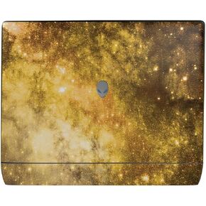 الجلد المحمول متوافق مع Alienware 16 Area -51 (2025) - Golden Stars - Premium 3M Vinyl Wrap Degal Cover - من السهل تطبيق | مصنوع في الولايات المتحدة الأمريكية من قبل Mayyskins in Kuwait