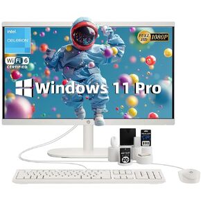 HP 24-inch All-in-One Touchscreen Desktop Computer, Intel Core i5-1035G1 processor, 12 GB RAM, 512 GB SSD, Windows 10 Home (24-df0170, White) in Saudi Arabia