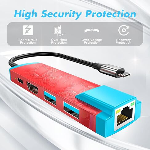 محول USB C إلى محول HDMI للمفتاح 2 ، محطة إرساء USB C مع 4K@60Hz HDMI Port/Type-C PD Port/USB 3.0 PORT/1000M PORT in Kuwait