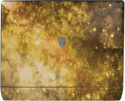 الجلد المحمول متوافق مع Alienware 16 Area -51 (2025) - Golden Stars - Premium 3M Vinyl Wrap Degal Cover - من السهل تطبيق | مصنوع في الولايات المتحدة الأمريكية من قبل Mayyskins in Kuwait