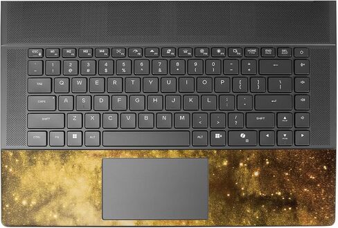الجلد المحمول متوافق مع Alienware 16 Area -51 (2025) - Golden Stars - Premium 3M Vinyl Wrap Degal Cover - من السهل تطبيق | مصنوع في الولايات المتحدة الأمريكية من قبل Mayyskins in Kuwait