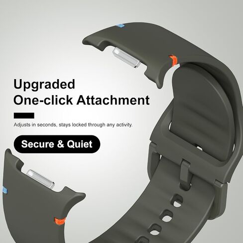 نطاقات رياضية متوافقة مع Samsung Galaxy Watch 8/8 Classic Band ، لا توجد فجوة واحدة نقرة واحدة من سوار استبدال السيليكون الناعم لمشاهدة Galaxy 8 40 44mm/8 Classic 46mm Men Women-6 Packs in Kuwait