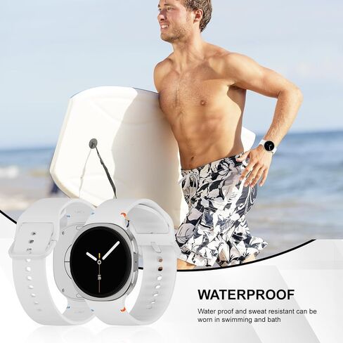 نطاقات رياضية متوافقة مع Samsung Galaxy Watch 8/8 Classic Band ، لا توجد فجوة واحدة نقرة واحدة من سوار استبدال السيليكون الناعم لمشاهدة Galaxy 8 40 44mm/8 Classic 46mm Men Women-6 Packs in Kuwait