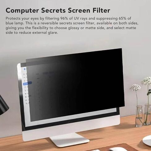 ASHATA 20 Inch Computer for for Screen Filter, Desktop Computer Protector for 16:9 Widescreen Monitor, Scratch Anti Blue Lamp Eye for Data for for in Kuwait