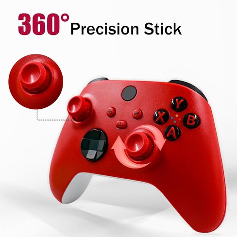 Kankangou Model 1914 Series S Controller متوافق مع جهاز التحكم X Box Series X | S - Pulse Red ، GamePad متوافق مع Xbox Series X | S ، Xbox One X | S ، منفذ سماعة رأس 3.5 مم in Kuwait