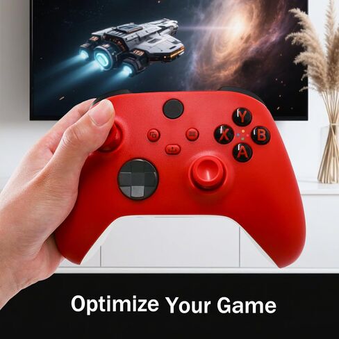 Kankangou Model 1914 Series S Controller متوافق مع جهاز التحكم X Box Series X | S - Pulse Red ، GamePad متوافق مع Xbox Series X | S ، Xbox One X | S ، منفذ سماعة رأس 3.5 مم in Kuwait