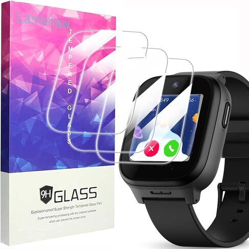 Compatible for JrTrack 5 Smart Watch Screen Protector, [3 Pack] 9H Tempered Glass Screen Protector Film Compatible for JrTrack 5 Smart Watch (3 Pack) in Saudi Arabia