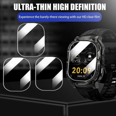 Compatible for JrTrack 5 Smart Watch Screen Protector, [3 Pack] 9H Tempered Glass Screen Protector Film Compatible for JrTrack 5 Smart Watch (3 Pack) in Saudi Arabia