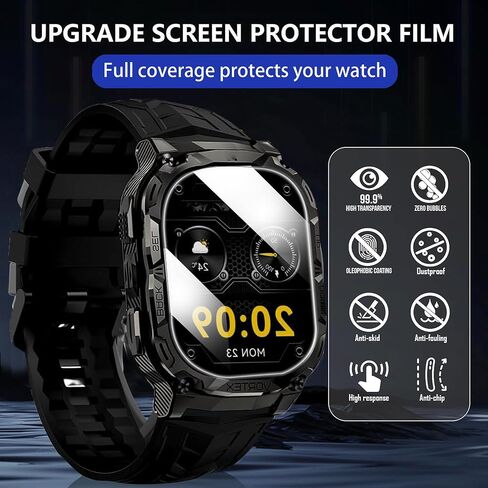 Compatible for JrTrack 5 Smart Watch Screen Protector, [3 Pack] 9H Tempered Glass Screen Protector Film Compatible for JrTrack 5 Smart Watch (3 Pack) in Saudi Arabia