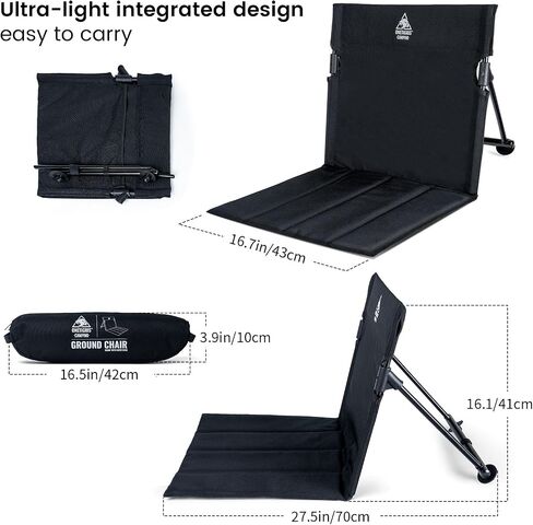 ONETIGRIS Ultralight Camping Chair,Foldable Chair with Backrest,Portable Flip Chair for Beach,Poolside,Picnic,Camping&Backpacking Hiking in Saudi Arabia