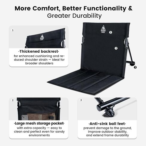 ONETIGRIS Ultralight Camping Chair,Foldable Chair with Backrest,Portable Flip Chair for Beach,Poolside,Picnic,Camping&Backpacking Hiking in Saudi Arabia