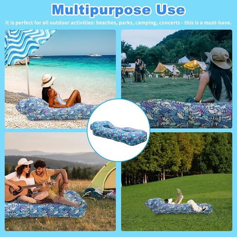 أريكة قابلة للنفخ ، أريكة هواء التسكع قابلة للنفخ | عدم تفجير الأريكة | تصميم مريح ، أرائك الهواء في الهواء الطلق للتخييم والمتنزه والشاطئ ، ترقية ملحقات التخييم الخاصة بك in Kuwait