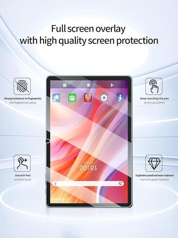 واقي الشاشة لـ Feonal 2025 Tablet 11 Inch Android 14 Tablet ، مضاد للخلع 9H صلبة اللمس حساس 2.5D الحواف الدائرية خالية من التثبيت سهلة التثبيت ، 2 عبوة. in Saudi Arabia