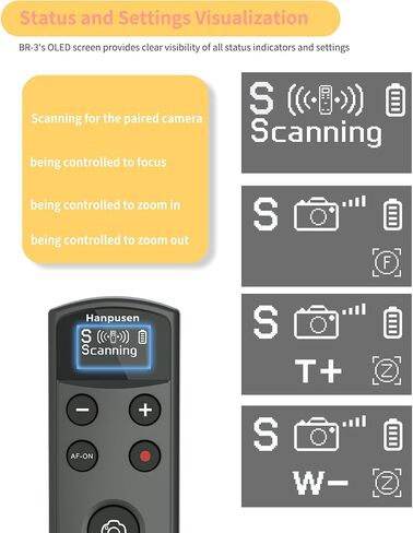 Hanpusen Wireless Rechargeable Camera Remote Control for Sony ZV-1F, ZV-E10 in Kuwait