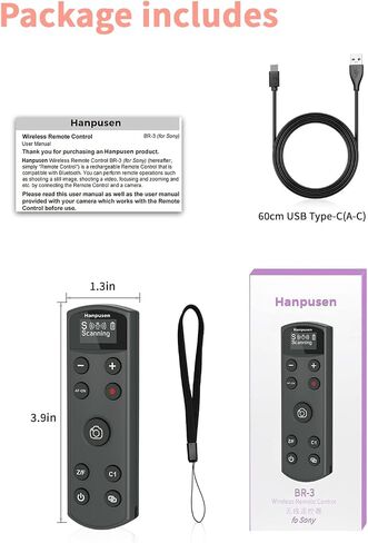 Hanpusen Wireless Rechargeable Camera Remote Control for Sony ZV-1F, ZV-E10 in Kuwait