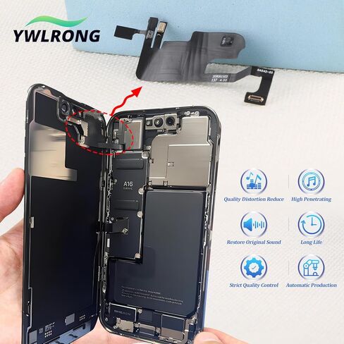 مكبر صوت ywlrong سماعة الأذن لـ iPhone 14 Plus Ear Speaker Presentive for iPhone 14 Plus A2632 A2885 A2886 A2887 A2896 ANCLEATION SENSOR FLEX CABLE SESSLEBLE in Saudi Arabia