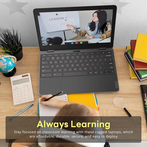 Lenovo 300e Yoga Chromebook Gen 4 11.6" 2-in-1 Touchscreen Chromebook, MediaTek Kompanio 520 Processor, 4GB RAM, 32GB eMMC, ‎Integrated Graphics, Wi-Fi 6, Chrome OS, Gray (Renewed) in Saudi Arabia