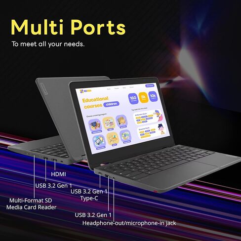 Lenovo 300e Yoga Chromebook Gen 4 11.6" 2-in-1 Touchscreen Chromebook, MediaTek Kompanio 520 Processor, 4GB RAM, 32GB eMMC, ‎Integrated Graphics, Wi-Fi 6, Chrome OS, Gray (Renewed) in Saudi Arabia