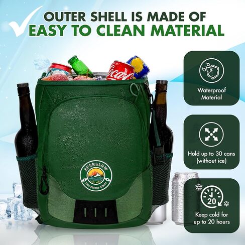Backpack Cooler – Leakproof Cooler Bag – Waterproof Holds 24 Cans in Saudi Arabia