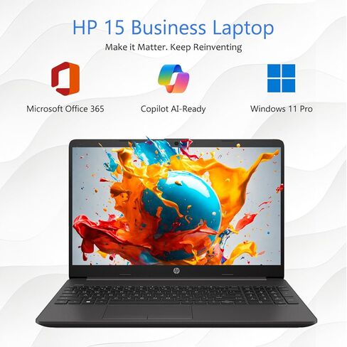 HP 15 LAPTOP for Home أو Work ، Windows 11 Pro مع Microsoft Office 365 ، 15.6 "شاشة LED FHD ، ذاكرة الوصول العشوائي 16 جيجا بايت ، 1 تيرابايت SSD ، Copilot AI ، معالج AMD قوي ، منفذ Ethernet ، قارئ بطاقة SD ، WOWPC USB in Saudi Arabia