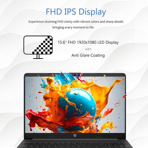 HP 15 LAPTOP for Home أو Work ، Windows 11 Pro مع Microsoft Office 365 ، 15.6 "شاشة LED FHD ، ذاكرة الوصول العشوائي 16 جيجا بايت ، 1 تيرابايت SSD ، Copilot AI ، معالج AMD قوي ، منفذ Ethernet ، قارئ بطاقة SD ، WOWPC USB in Saudi Arabia