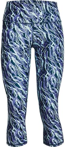 بنطلون كابري حريمي من Under Armour مطبوع عليه HeatGear بحزام خصر غير قابل للانزلاق in Saudi Arabia