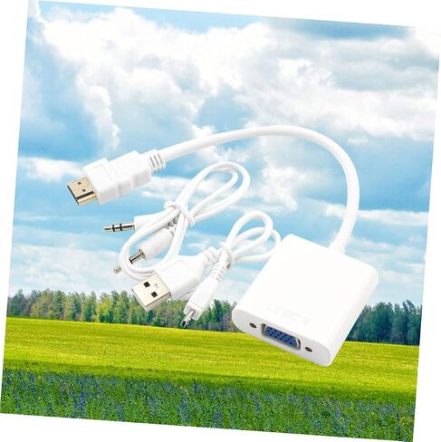 to Vga Adapter Audio Full Converter USB Power Cable for Laptop Monitor Projector in Saudi Arabia
