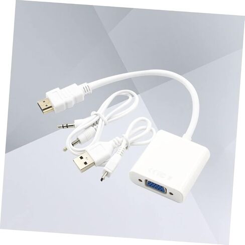 to Vga Adapter Audio Full Converter USB Power Cable for Laptop Monitor Projector in Saudi Arabia