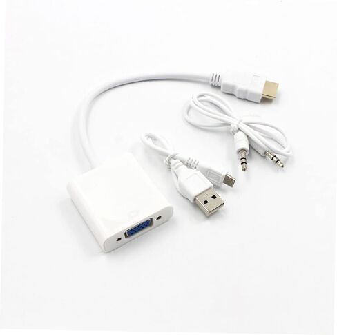 to Vga Adapter Audio Full Converter USB Power Cable for Laptop Monitor Projector in Saudi Arabia