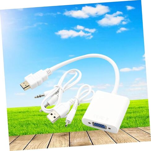 to Vga Adapter Audio Full Converter USB Power Cable for Laptop Monitor Projector in Saudi Arabia
