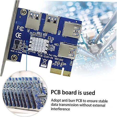بطاقة توسيع Merryhappy PCI-E إلى محول USB محول الطاقة الموثوق بها جهات اتصال عالية الكفاءة لاستخدام سطح المكتب والكمبيوتر المحمول in Kuwait